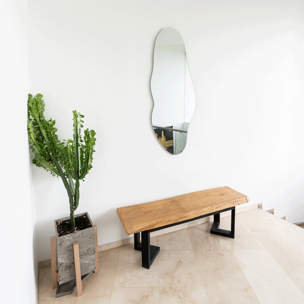 Espejo Irregular Blue Diseño Moderno