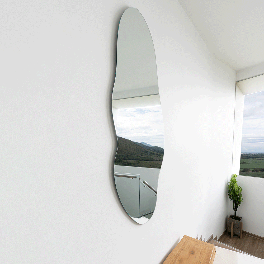 Espejo Irregular Blue Diseño Moderno