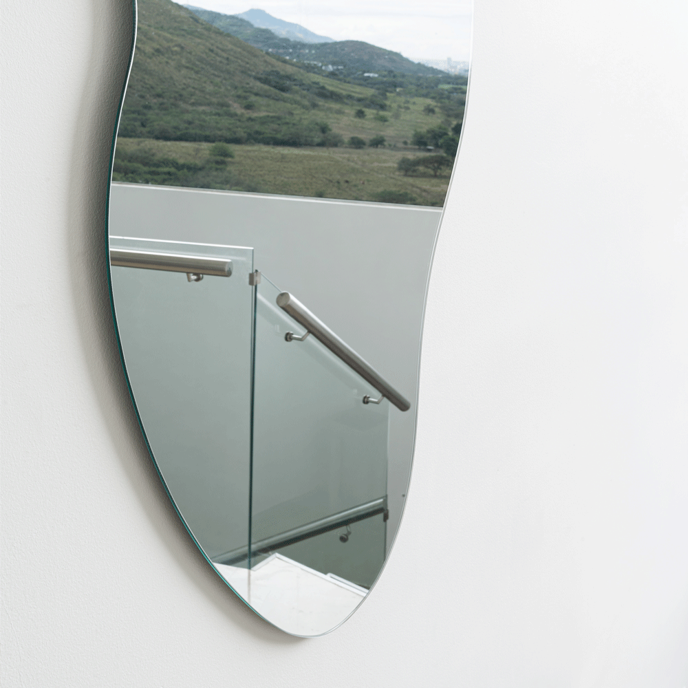 Espejo Irregular Blue Diseño Moderno