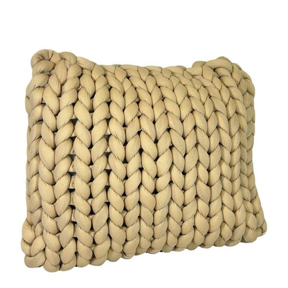 Cojin Decorativo Trenzado Beige