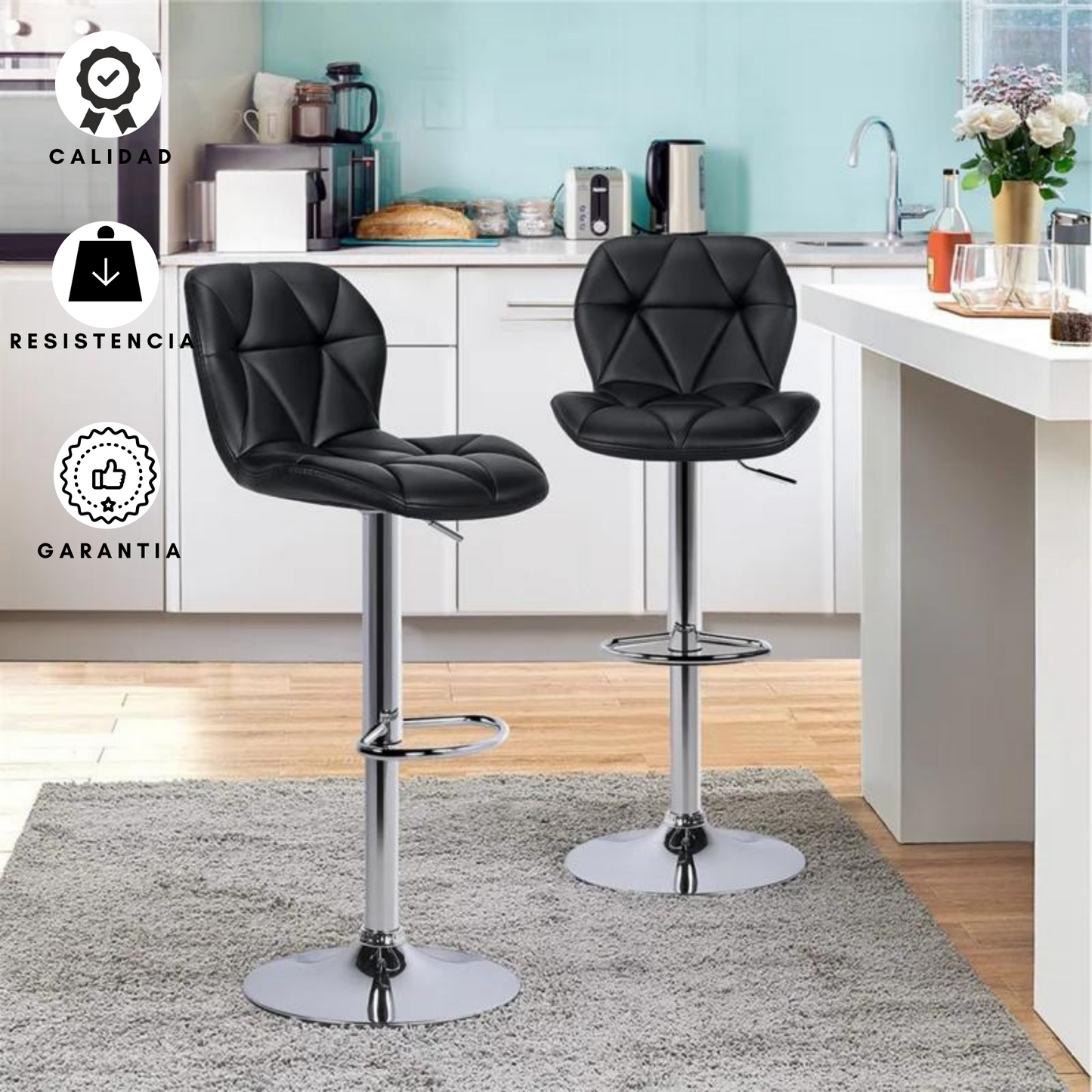 Silla de Barra Mariposa Negro