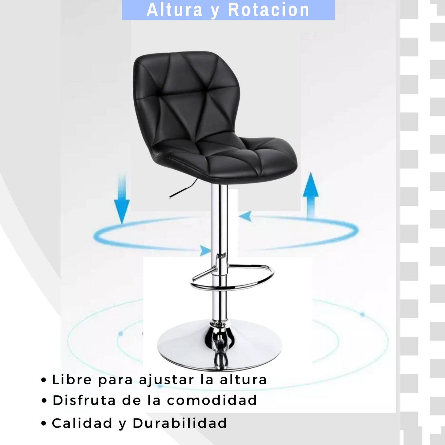 Silla de Barra Mariposa Negro