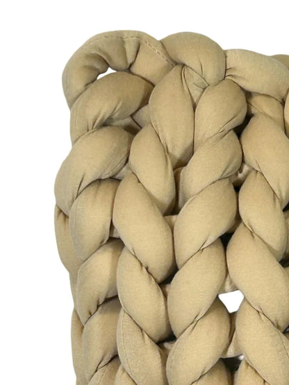 Cojin Decorativo Trenzado Beige