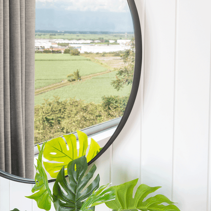 Espejo Circular Lisboa con Marco En Estructura Metálica