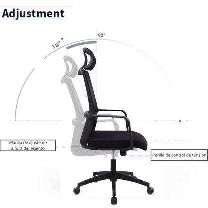 Silla De Oficina Ergonomica Negro