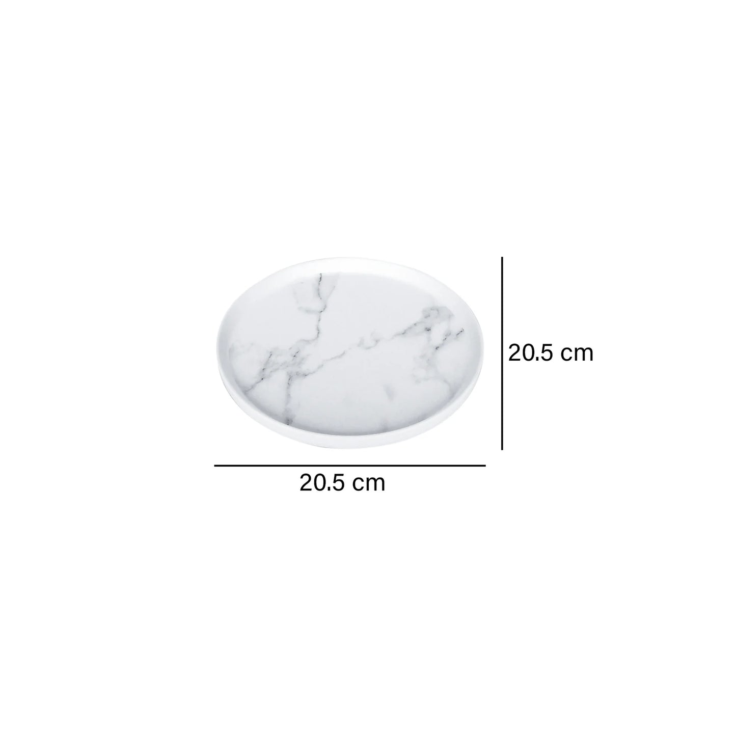 Plato pando pequeño Carrara Blanco