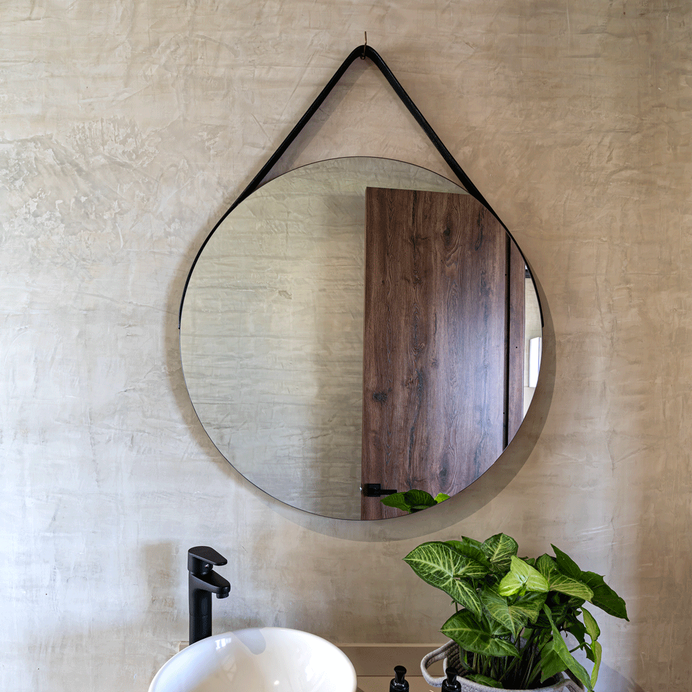 Espejo Circular Persa con Marco Aglomerado Mdp 60