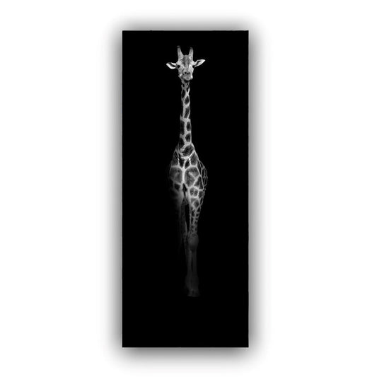 Cuadro Decorativo tipo Marmol Jirafa Cuerpo Completo Black 180 x 60