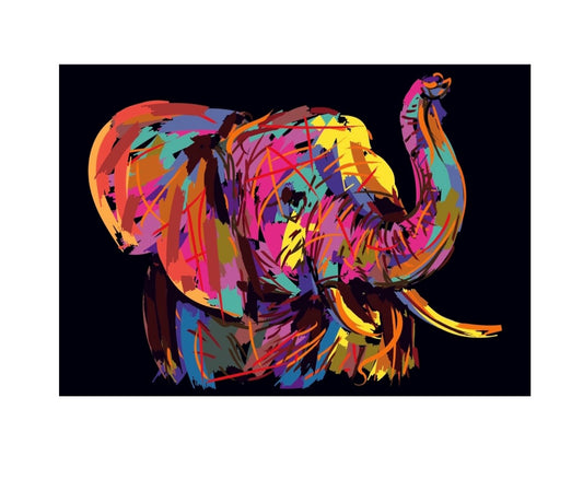 Cuadro Decorativo tipo Marmol Elefante Life Colors 50 x 70