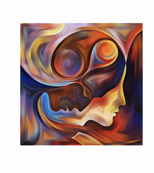 Cuadro Decorativo tipo Marmol Face Paint-In 50 x 70