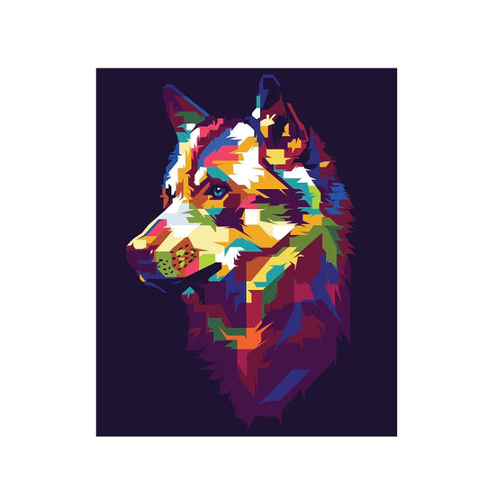 Cuadro Decorativo tipo Marmol Lobo Life Colors 120 x 90