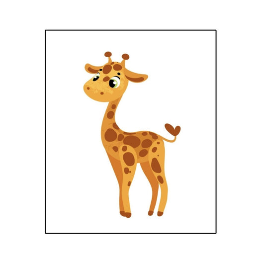 Cuadro Decorativo tipo Marmol Jirafa Kids 40 x 40