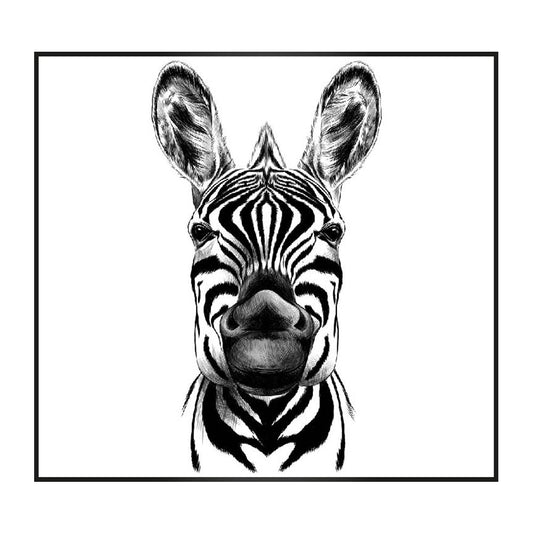 Cuadro Decorativo tipo Marmol Zebra Cara White 70 x 50