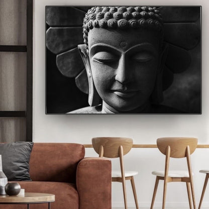 Cuadro Decorativo tipo Marmol Buddha Black 90 x 120