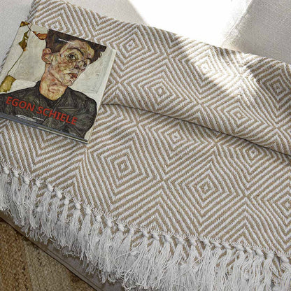 Manta Decorativa o Pie de Cama Frazada Masai 133 Taupe