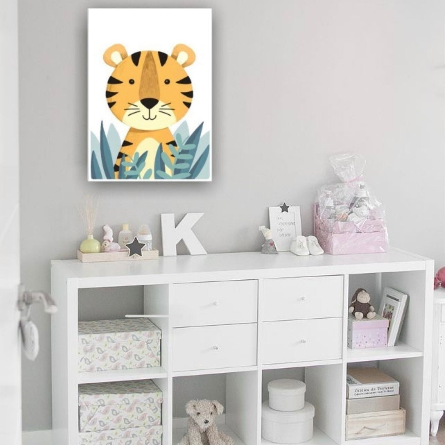 Cuadro Decorativo tipo Marmol Tigre Kids 40 x 40