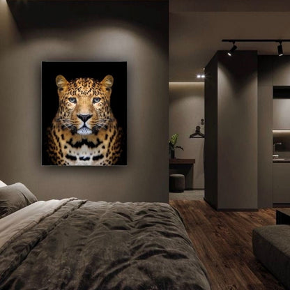 Cuadro Decorativo tipo Marmol Cara Leopardo Rafe 70 x 50