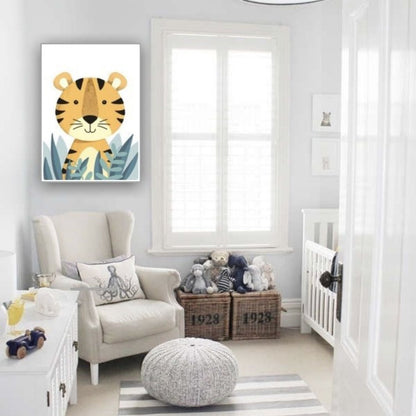 Cuadro Decorativo tipo Marmol Tigre Kids 70 x 50