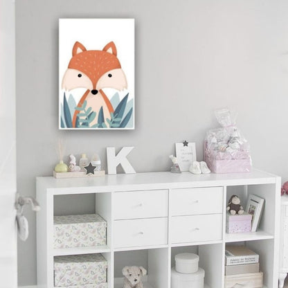 Cuadro Decorativo tipo Marmol Zorrito Kids 40 x 40