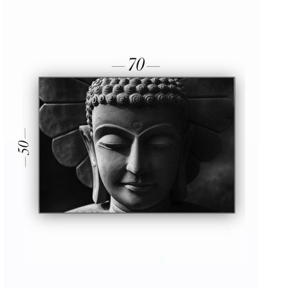 Cuadro Decorativo tipo Marmol Buddha Black 50 x 70