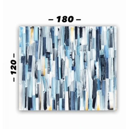 Cuadro Decorativo tipo Marmol Blue Paint-In 120 x 180