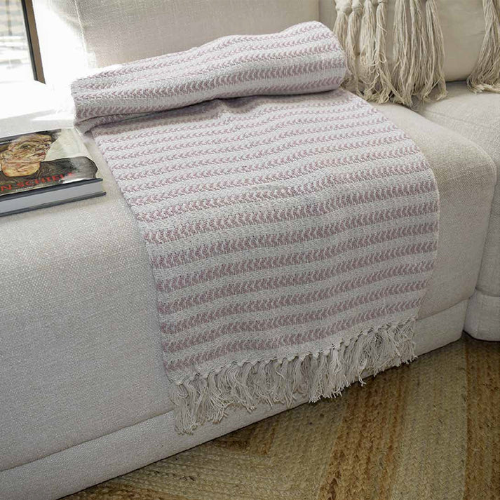 Manta Decorativa o Pie de Cama Frazada Masai 131 Rosa