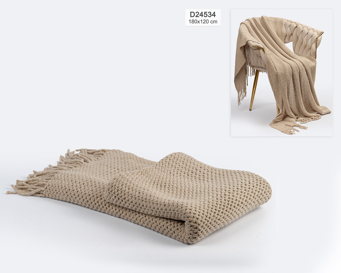 Manta Decorativa o Pie de Cama para Sofa