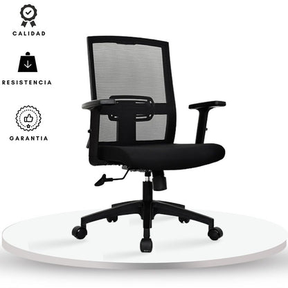 Silla De Oficina Sol Media Negro