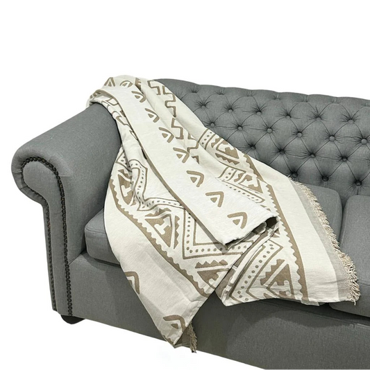 Manta Decorativa o Pie de Cama Etnic Cafe