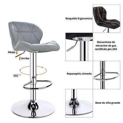 Silla de Barra Mariposa Gris