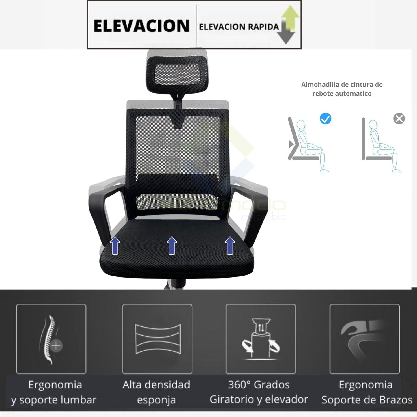 Silla De Oficina Huube Negro