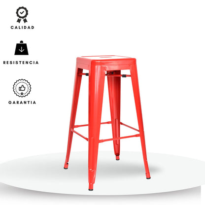 Silla de Barra Metalica Rojo