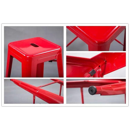 Silla de Barra Metalica Rojo