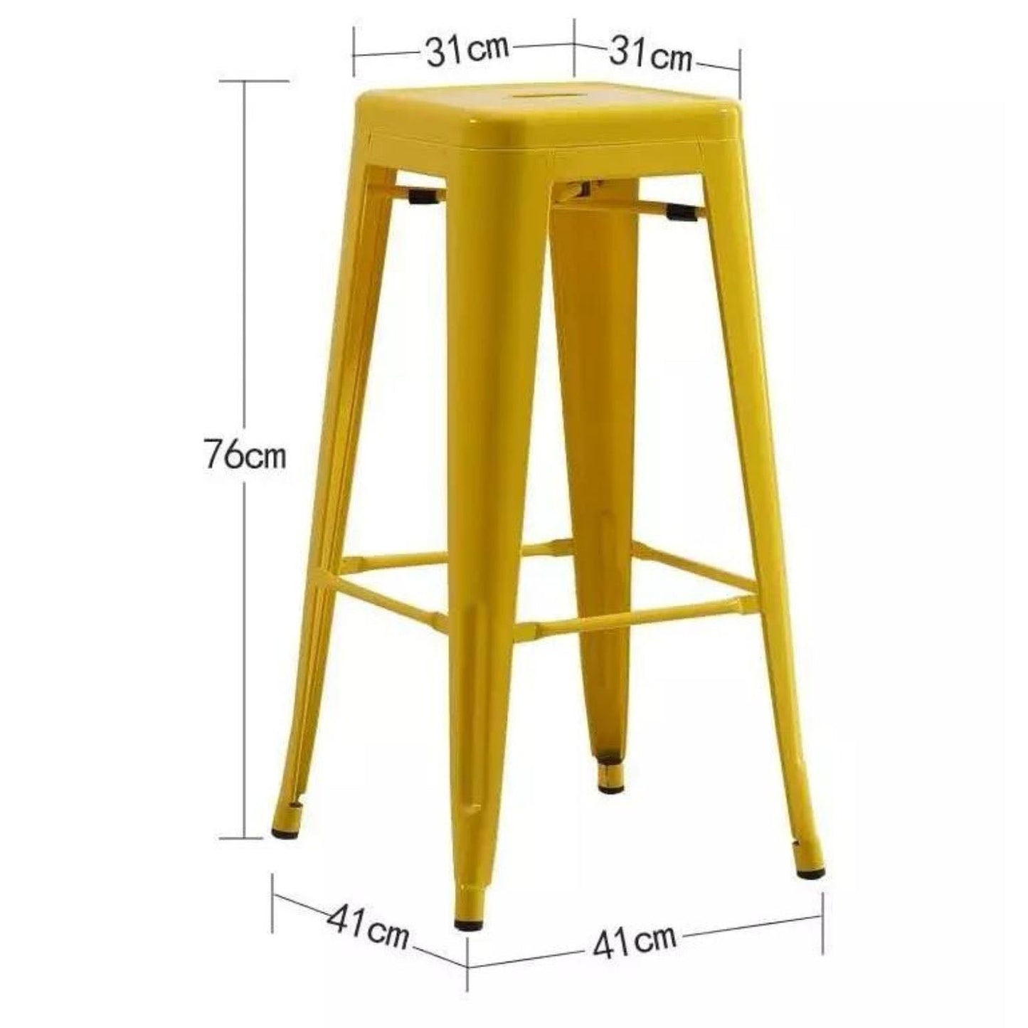 Silla de Barra Metalica Amarillo