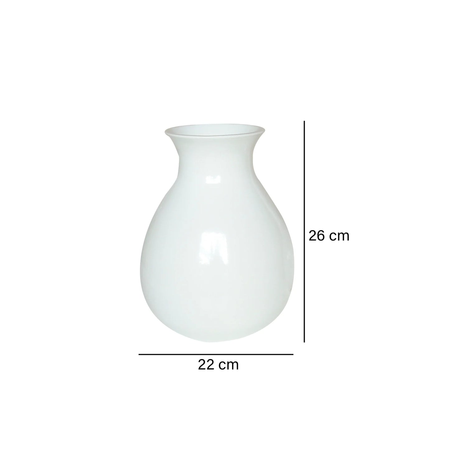 Jarrón Blanco Home 22X26 cm
