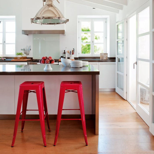 Silla de Barra Metalica Rojo