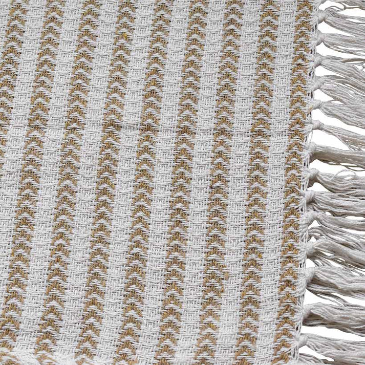 Manta Decorativa o Pie de Cama Frazada Masai Taupe