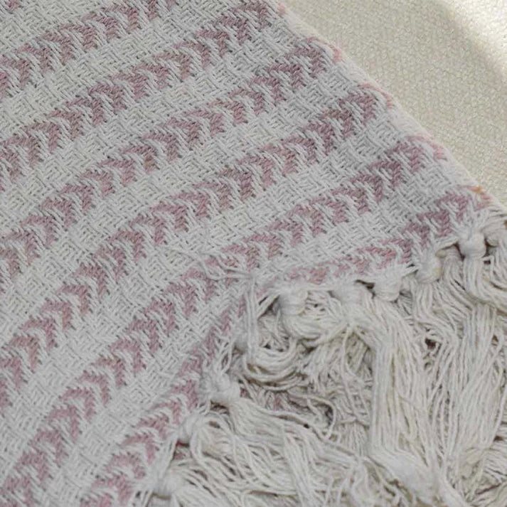 Manta Decorativa o Pie de Cama Frazada Masai 131 Rosa
