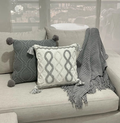 Manta Decorativa Throw Gris Española