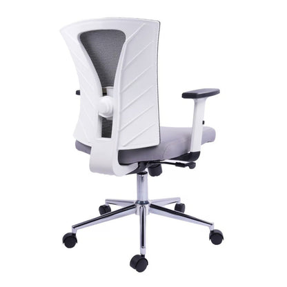Silla De Oficina Siri Media Gris Blanca
