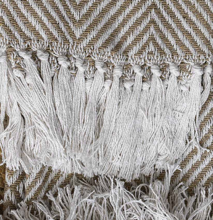 Manta Decorativa o Pie de Cama Frazada Masai 133 Taupe