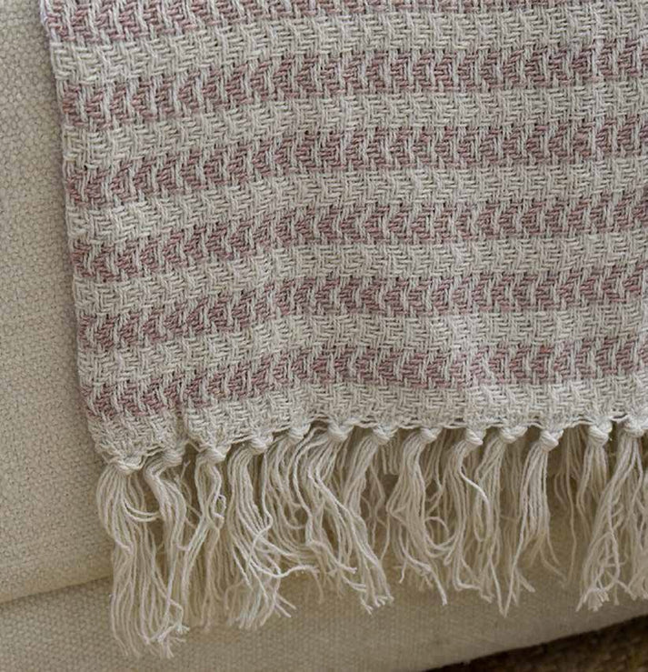 Manta Decorativa o Pie de Cama Frazada Masai 131 Rosa