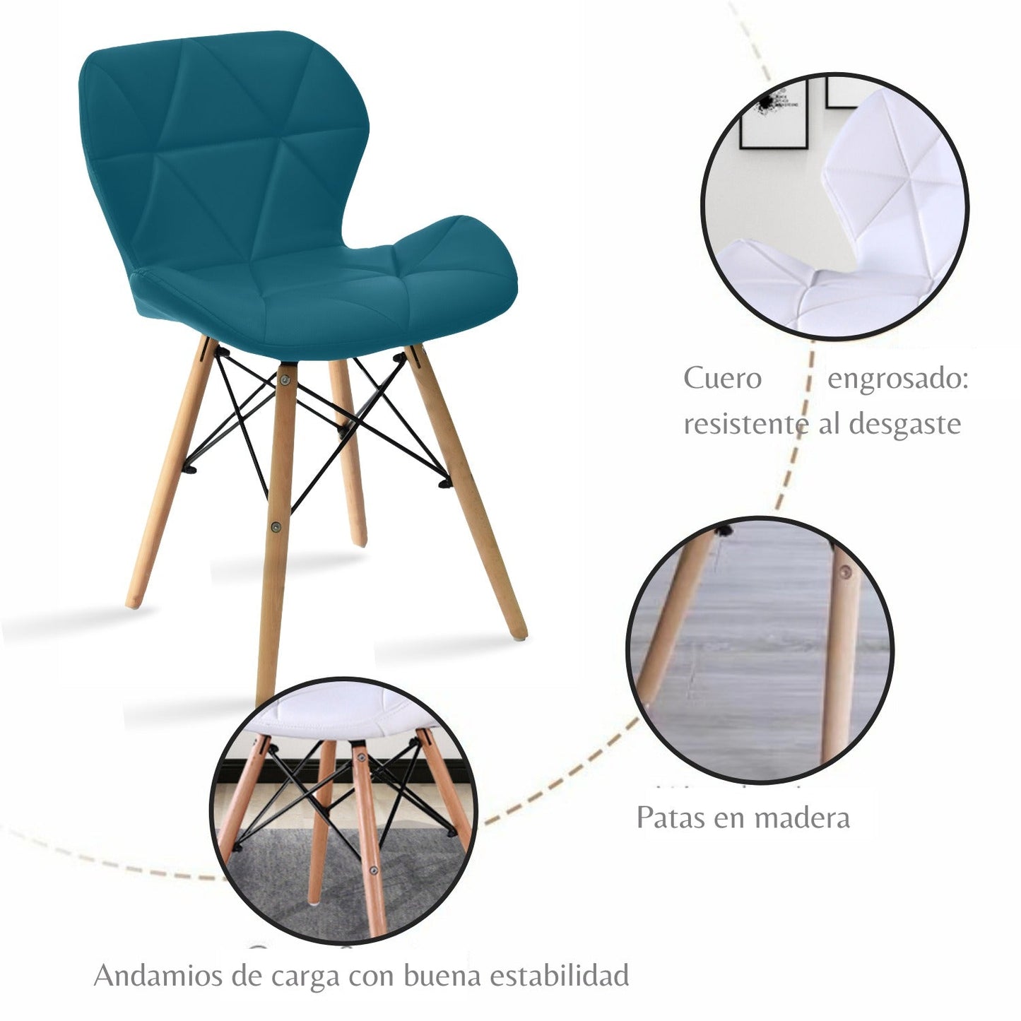 Silla Mariposa Azul turquesa