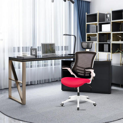 Silla De Oficina Elaris Alta Rojo Blanco