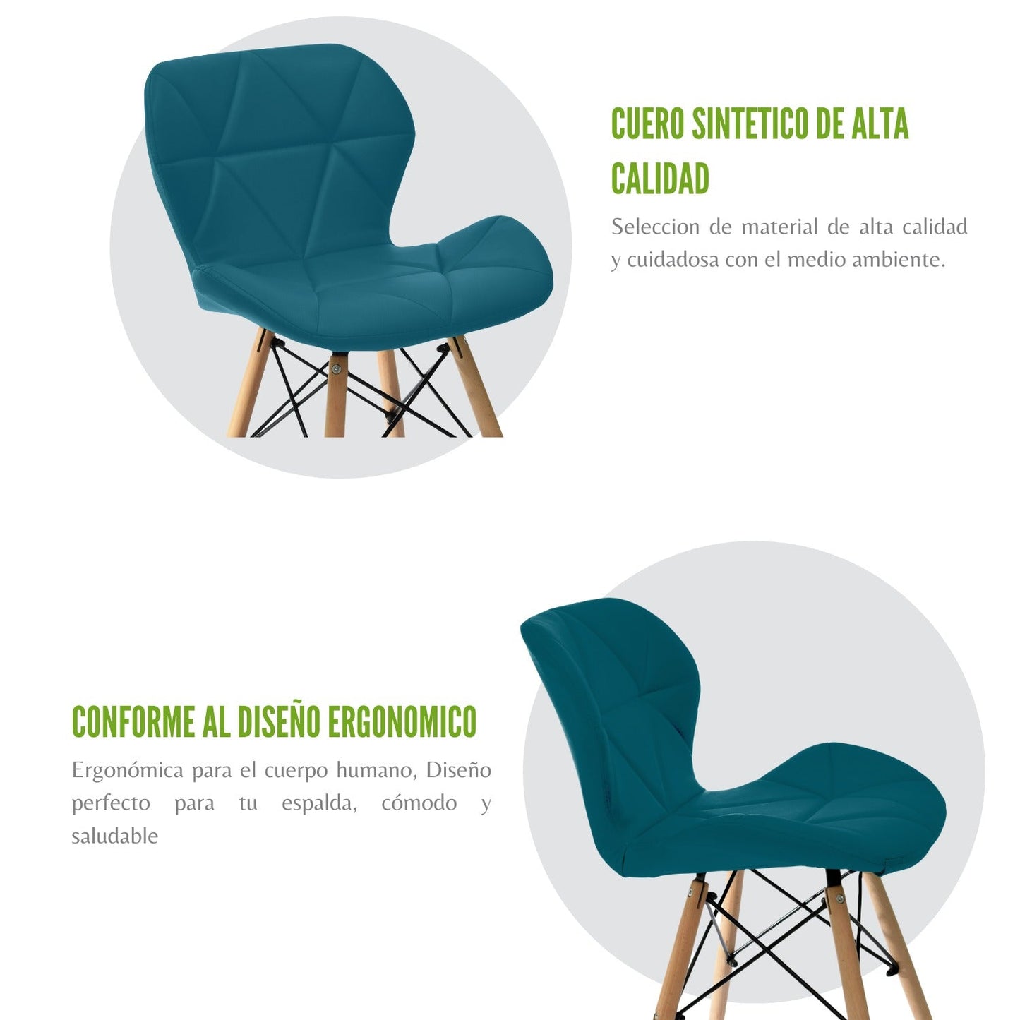 Silla Mariposa Azul turquesa