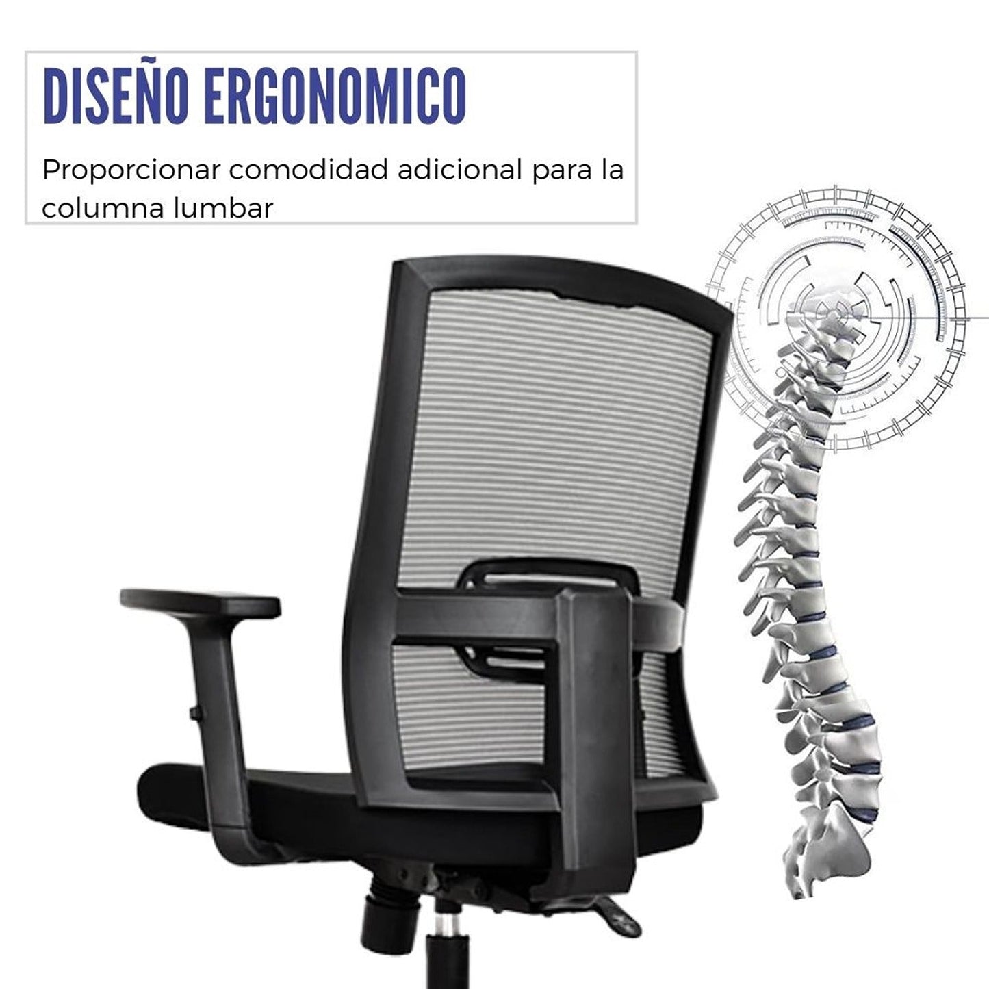 Silla De Oficina Sol Media Negro