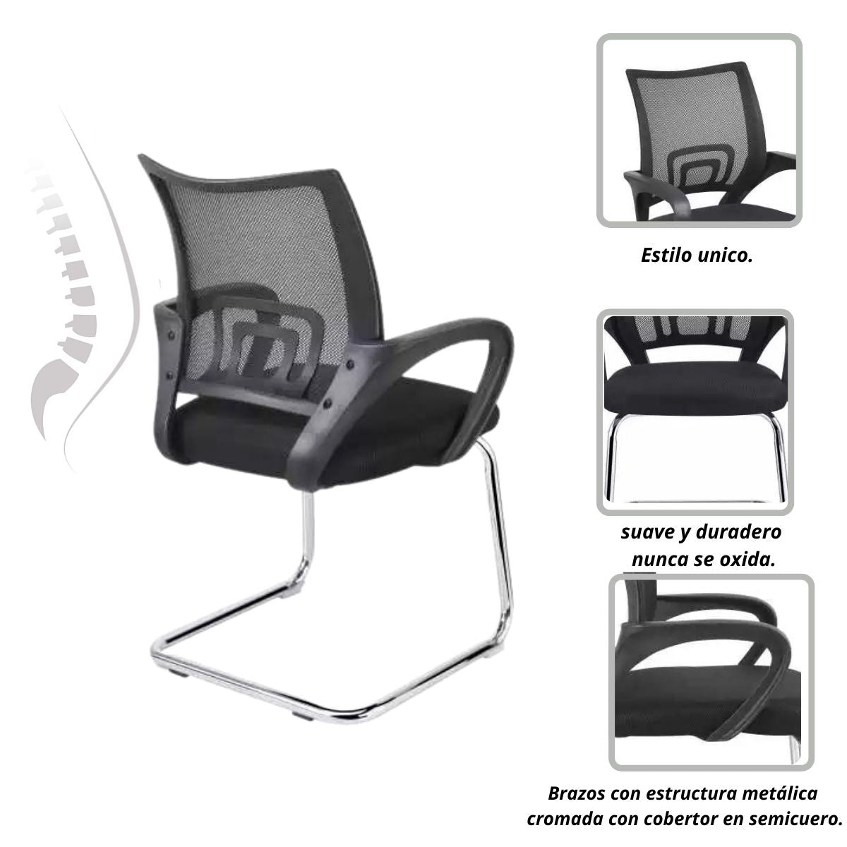Silla De Oficina Berlin Interlocutora Negro
