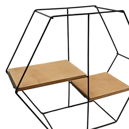 Repisa Flotante Hexagonal Pequeña Wire