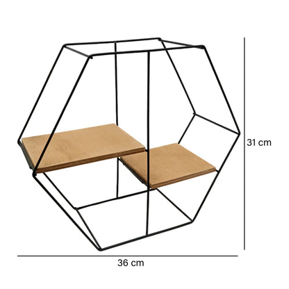 Repisa Flotante Hexagonal Pequeña Wire