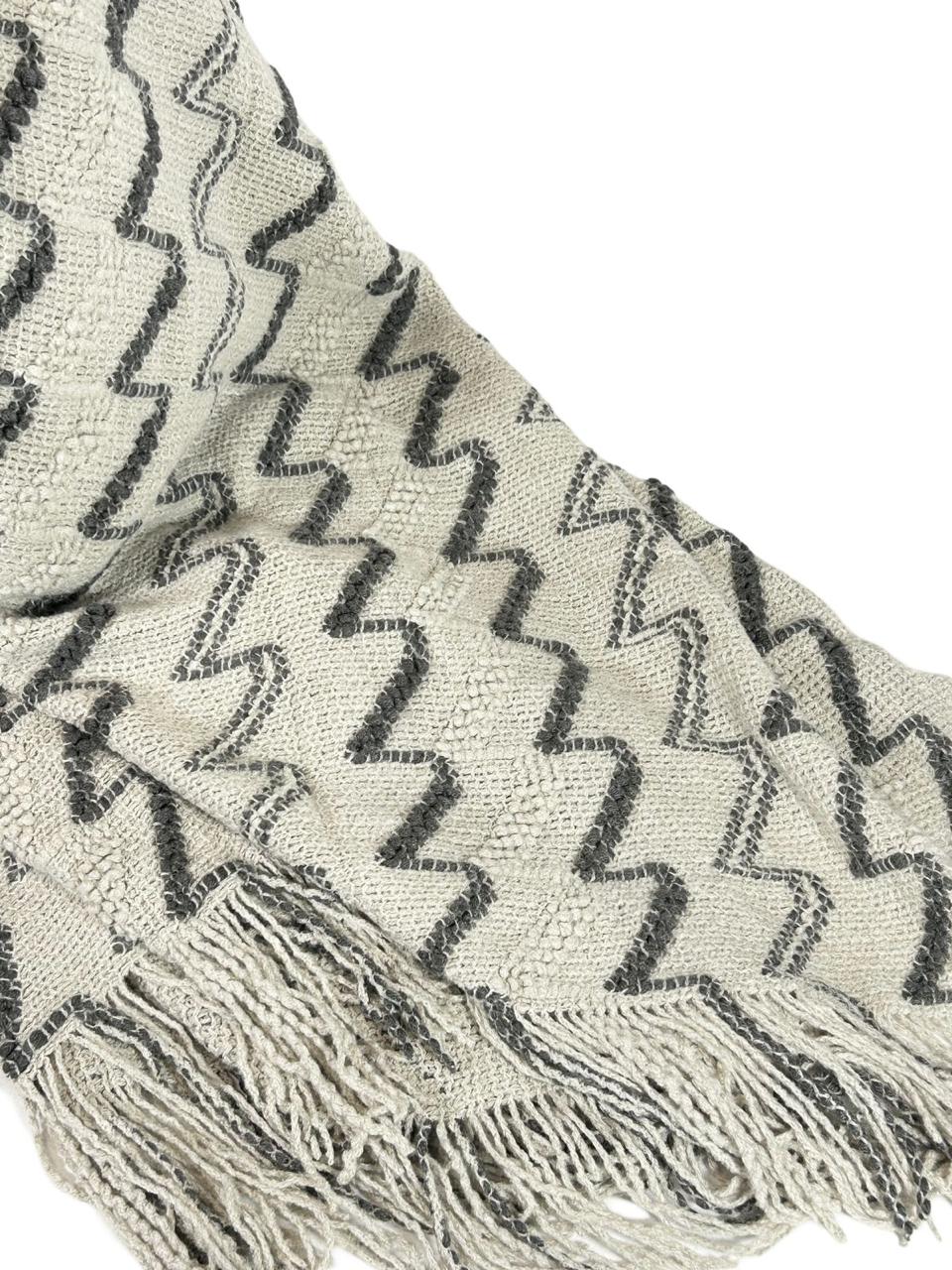 Manta Decorativa Fraza Beige Lasos